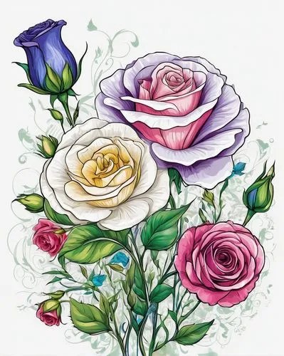 rose flower illustration,watercolor roses,watercolor roses and basket,roses pattern,rose flower drawing,flowers png,noble roses,flower illustration,garden roses,blooming roses,watercolor floral background,flower illustrative,rose png,colorful roses,watercolor flowers,rose bouquet,watercolour flowers,rosebushes,rose roses,flower rose,Illustration,Vector,Vector 21