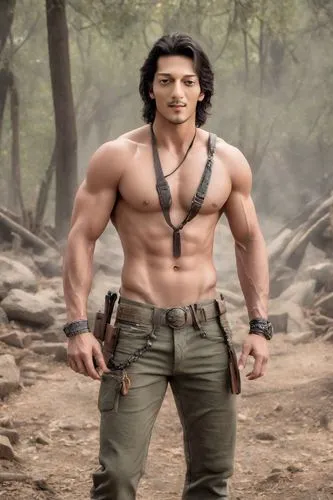 indian celebrity,sikaran,male character,tarzan,thane,greek god,barbarian,male elf,aladha,fitness model,body building,warrior east,khoresh,aladin,bodybuilder,jawaharlal,muscular,ramayan,indian,sagar,Photography,Realistic