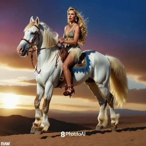 a girl sitting on top of a white horse in the desert,horseback,horsewoman,horseback riding,horse herder,horseriding,arabian horse,Photography,General,Realistic