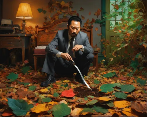 shirakami-sanchi,leaf blower,feng-shui-golf,choi kwang-do,luo han guo,fallen leaves,erhu,tai qi,kai yang,xuan lian,xing yi quan,shuai jiao,rake,autumn round,sweeping,han thom,autumn chores,dead leaves,han bok,rou jia mo,Conceptual Art,Graffiti Art,Graffiti Art 05