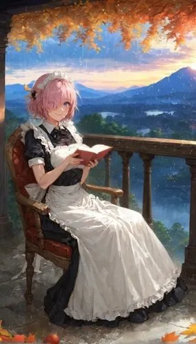 tsukihime,utena,rem in arabian nights,kofuku,nadeshiko,woman holding pie