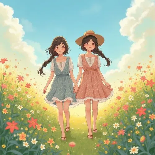 printemps,walking in a spring,springtime background,blooming field,flower background,picking flowers