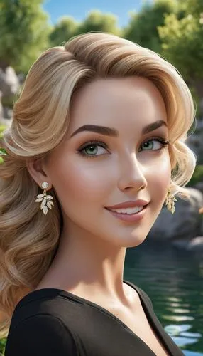 anastasiadis,the blonde in the river,clayderman,delaurentis,derivable,princess' earring,Unique,3D,3D Character