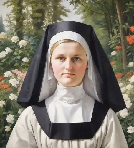 saint therese of lisieux,lacordaire,postulant,nunsense,foundress,novitiate,carmelite order,carmelite,ursulines,bouguereau,portrait of christi,postulants,nun,nunnery,duchesne,abbess,ursuline,monjas,mediatrix,suster,Digital Art,Impressionism