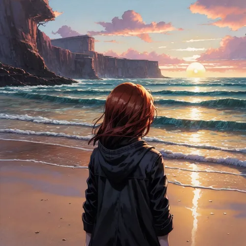 beach background,world digital painting,beach landscape,girl on the dune,beach scenery,sea-shore,sea landscape,exploration of the sea,the endless sea,the horizon,by the sea,beach walk,seascape,landsca