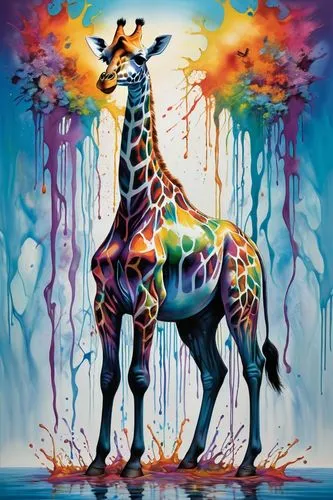 two giraffes,giraffes,giraffe,melman,giraffa,whimsical animals,Conceptual Art,Graffiti Art,Graffiti Art 08