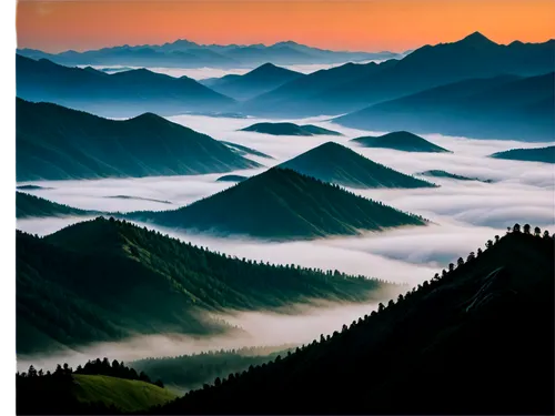 sea of clouds,mountainous landscape,foggy landscape,sea of fog,mountain landscape,japanese mountains,alpine landscape,foggy mountain,mountain sunrise,cloud mountains,landscape mountains alps,the landscape of the mountains,wave of fog,mountains,japanese alps,mountain scene,autumn mountains,high alps,mountain slope,moutains,Illustration,Paper based,Paper Based 02