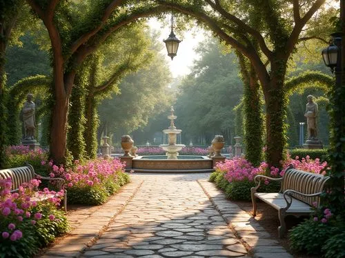 gardens,english garden,walkway,walk in a park,garden of the fountain,brookgreen,palace garden,central park,kykuit,secret garden of venus,pathway,rose garden,rosarium,bronxville,roseborough,brookgreen gardens,jardines,peterhof,tree lined path,flower garden,Photography,General,Realistic