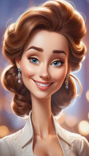 princess anna,maxon,megara,belle,romantic portrait,caricaturist,Illustration,Abstract Fantasy,Abstract Fantasy 23