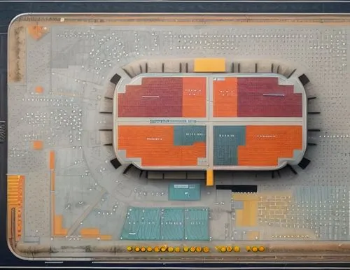 floorplan automotive exhibition center with creative innovation design,stadium falcon,circuit board,soccer-specific stadium,millenium falcon,sports collectible,printed circuit board,scale model,pcb,co