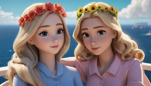 elsas,cinderellas,princesses,cute cartoon image,countesses,wlw,Unique,3D,3D Character