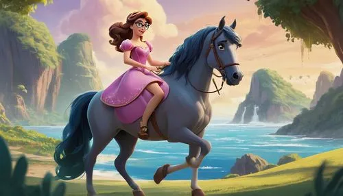 princess anna,princess sofia,equestrianism,epona,horseback,megara,Conceptual Art,Fantasy,Fantasy 02