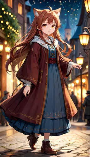 akko,cat sparrow,fairy tale character,merida,cheshire,violet evergarden,negev,nyan,honmei choco,calico,chestnut sparrow,alice,caster,hamelin,cavy,long coat,cinnamon girl,calico cat,uruburu,anime japanese clothing,Anime,Anime,Cartoon