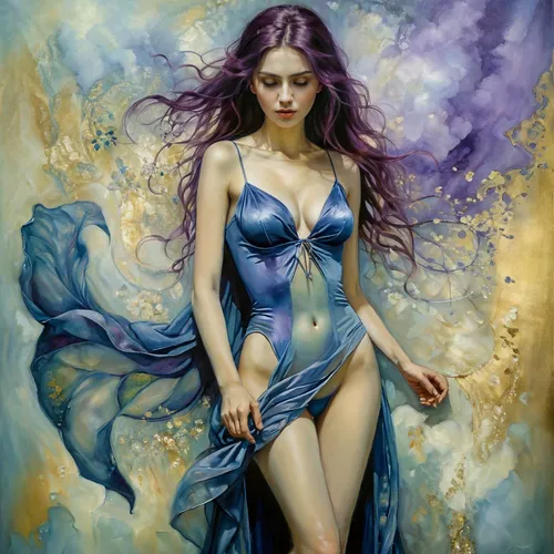 blue enchantress,fantasy art,la violetta,fantasy woman,faerie,faery,the enchantress,blue violet,sorceress,fantasy portrait,fairy queen,fantasy picture,sailing blue purple,bluebell,merfolk,the sea maid,water nymph,sea-lavender,zodiac sign libra,mystical portrait of a girl