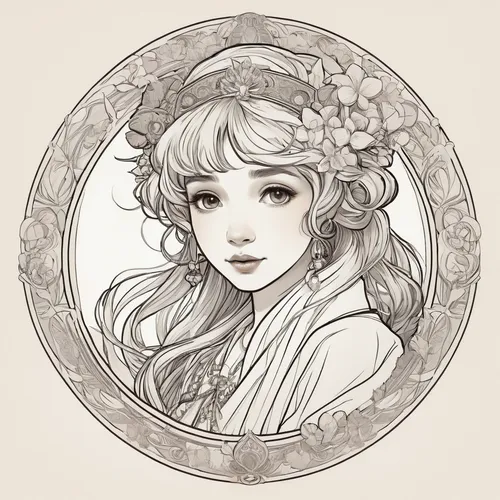 camellia,jessamine,camellia blossom,gardenia,victorian lady,camellias,line art wreath,jasmine blossom,mucha,camelliers,eglantine,art nouveau,primrose,vintage girl,vintage drawing,laurel wreath,fantasy portrait,zodiac sign libra,rose flower illustration,flora,Illustration,Retro,Retro 03