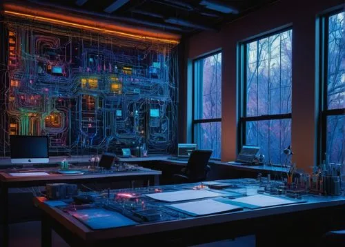 computer room,study room,the server room,cyberpunk,modern office,board room,boardroom,computer workstation,cold room,engine room,cyberscene,ufo interior,cybertown,laboratory,conference room,computer art,workspaces,chemical laboratory,working space,blue room,Illustration,American Style,American Style 07