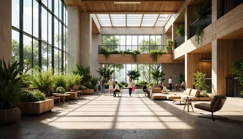 atriums,atrium,lobby,wintergarden,midcentury,modern office,school design,3d rendering,masdar,foyer,streamwood,breezeway,rotana,indoor,ubc,entrance hall,render,corridor,daylighting,hotel lobby