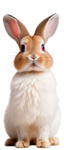 Front-facing rabbit, cute expression, big brown eyes, twitching whiskers, fluffy white fur, pink nose, rounded ears, standing on hind legs, paws together, soft sunlight, shallow depth of field, warm c