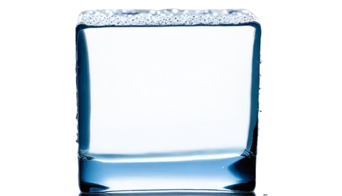 Transparent ice cube, crystal clear, reflective surface, sharp edges, frosty mist, melting water droplets, solo, close-up shot, shallow depth of field, soft focus, cold blue tone, natural lighting.,an