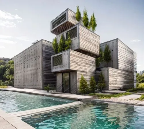 cubic house,modern architecture,modern house,dunes house,cube house,exposed concrete,cube stilt houses,corten steel,archidaily,timber house,residential house,pool house,wooden house,contemporary,inverted cottage,metal cladding,concrete blocks,house by the water,aqua studio,wooden facade,Architecture,General,Modern,Elemental Architecture