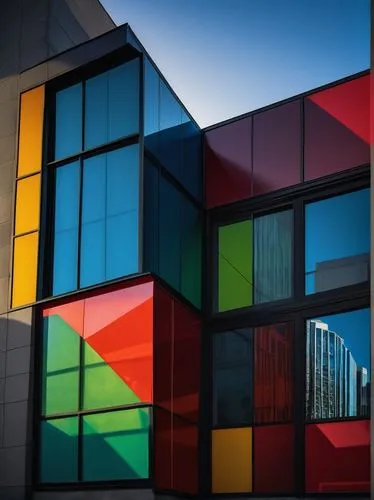 colorful facade,glass facade,glass facades,glass blocks,colorful glass,cubes,glass building,cube house,cube surface,cubic house,mondrian,building blocks,harpa,mondriaan,shipping containers,building block,rubik's cube,cubic,hypercube,googleplex,Conceptual Art,Oil color,Oil Color 17