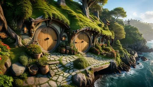 elves country,elves flight,3d fantasy,popeye village,cliffside,fairy village,beleriand,rivendell,fablehaven,dwarfish,riftwar,an island far away landscape,seahaven,sea fantasy,fantasy landscape,arenanet,elfland,background ivy,labyrinth,scandia gnomes,Photography,General,Natural