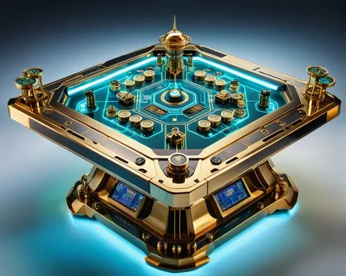 solar cell base,floor fountain,circuit board,silico,gnome and roulette table,microcomputer,Photography,General,Realistic