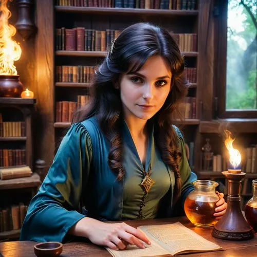 librarian,candlemaker,scholar,girl studying,fantasy portrait,apothecary,bookworm,persian poet,joan of arc,divination,romantic portrait,girl in a historic way,author,mystical portrait of a girl,catarina,female doctor,jane austen,portrait of christi,binding contract,tutor,Photography,General,Cinematic