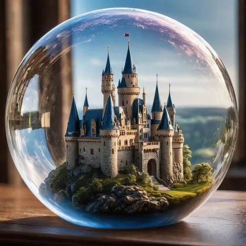 crystal ball-photography,fairy tale castle,lensball,fairytale castle,crystal ball,fairy tale,fantasy picture,fantasy world,3d fantasy,snow globe,fairytale,a fairy tale,glass sphere,fairy tale castle sigmaringen,snow globes,christmas globe,crystalball,frozen soap bubble,snowglobes,fantasyland,Photography,General,Natural