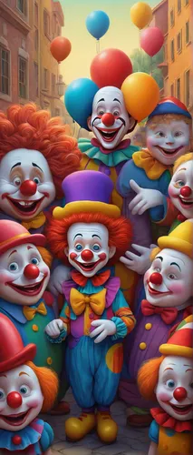 clowns,creepy clown,it,clown,scary clown,world digital painting,circus,cirque,mcdonald,oil painting on canvas,ronald,children's background,popular art,horror clown,rodeo clown,mcdonalds,pied piper,circus show,oil on canvas,mcdonald's,Illustration,Realistic Fantasy,Realistic Fantasy 26