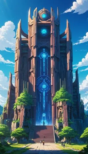 wildstar,skylands,alfheim,maplestory,arenanet,ancient city,portal,mausoleum ruins,castlelike,praetorium,castrum,background design,kingdoms,bastion,lofland,symphonia,ruins,3d fantasy,sanctum,silico,Illustration,Japanese style,Japanese Style 03