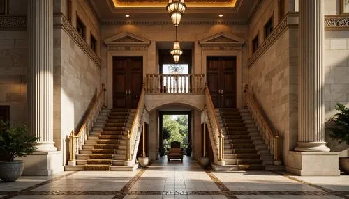 amanresorts,emirates palace hotel,hallway,entrance hall,foyer,hall of nations,outside staircase,entranceway,entranceways,foyers,corridor,lobby,staircase,neoclassical,corridors,qasr al watan,entryway,cochere,greystone,peristyle