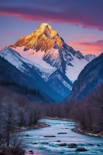 mount robson,mountain sunrise,mountain landscape,canadian rockies,landscape mountains alps,mount everest,bernese alps,mountainous landscape,mountain peak,rocky mountain,paine national park,bow river,snowy mountains,telluride,the beauty of the mountains,cascade mountain,mountain river,jasper national park,the spirit of the mountains,mountain scene,Illustration,American Style,American Style 03