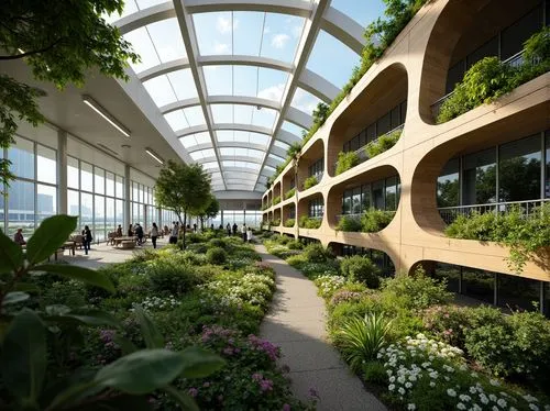 wintergarden,atriums,biospheres,winter garden,atrium,breezeway,woodway,skyways,biopiracy,conservatory,greenhouses,skybridge,3d rendering,daylighting,hahnenfu greenhouse,biotechnology research institute,walkway,arborway,school design,greenhouse