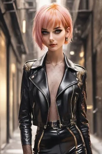 pink leather,rubber doll,xcx,neopolitan,mesmero,barbie,Digital Art,Character Design