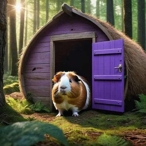 guinea pig,guineapig,wood doghouse,dog house,mini pig,guinea pigs,kooikerhondje,doghouse,piglet barn,barnyard,shed,sheltie,pot-bellied pig,home pet,lucky pig,wool pig,domestic pig,anthropomorphized animals,pig dog,inner pig dog,Photography,General,Realistic