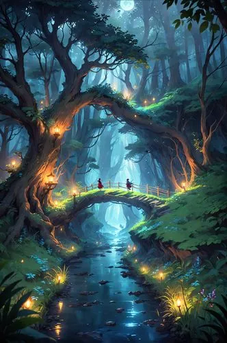 fairy forest,elven forest,enchanted forest,fantasy landscape,fireflies,forest glade,druid grove,fairytale forest,fairy world,forest of dreams,forest,the forest,forest landscape,forest path,forest back