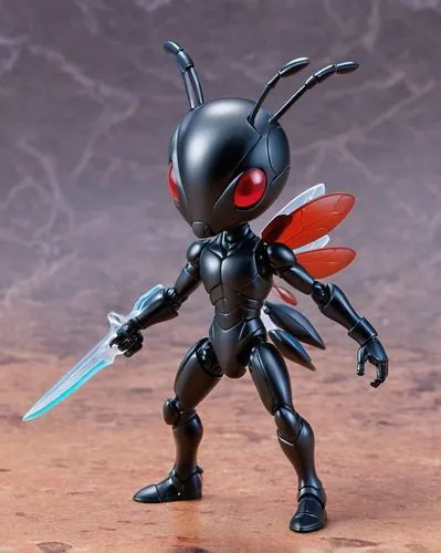 A jrpg game style ant,makuta,glossy black wood ant,revoltech,antman,eega,gantman,black ant,kabuya,kabushiki,guyver,kuuga,royo,rinzler,agito,ryuki,banpresto,shadowhawk,mini figuka,jakrapob,kidrobot,Uni