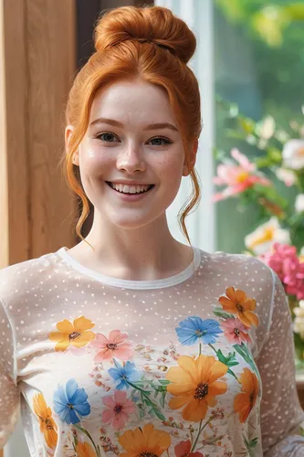 ginger rodgers,social,maci,kiernan,redhead doll,girl in flowers