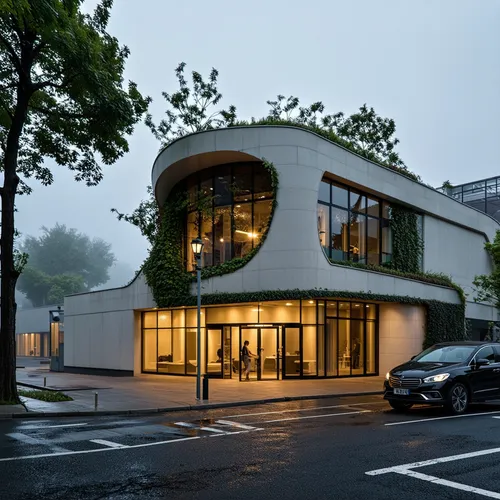 1building,a corner office building with an unusual plant pattern,docomomo,modern architecture,cubic house,corbu,seidler,modern house,cube house,archidaily,goetheanum,aqua studio,tonelson,safdie,dunes 