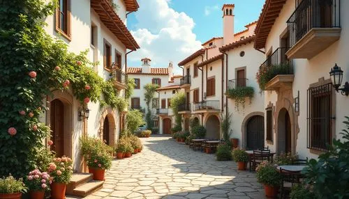 medieval street,tuscan,narrow street,old town,townhouses,houses clipart,knight village,the old town,medieval town,village street,the cobbled streets,townscapes,old city,cobblestone,terraces,borghi,hanging houses,rothenburg,old village,blocks of houses,Photography,General,Realistic