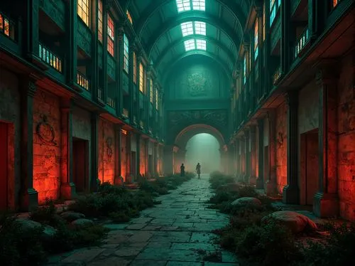 corridors,crypts,alleyway,hall of the fallen,haunted cathedral,alley,alleyways,theed,undercity,ancient city,old linden alley,hallway,passage,industrial ruin,environments,carreau,industrial hall,passageways,3d render,corridor