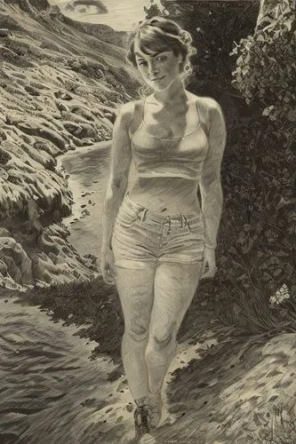 woman walking,girl on the dune,female runner,charcoal drawing,chalk drawing,girl walking away,girl on the river,advertising figure,graphite,the blonde in the river,matruschka,hiker,female model,charco