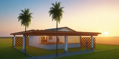 House in a farm, sunset, family playing
,REST HOUSE,3d rendering,render,gazebo,gazebos,3d render,cabanas,Photography,General,Realistic