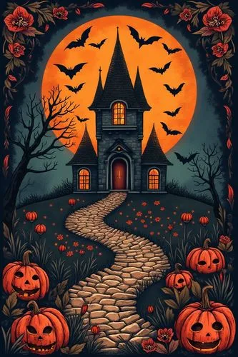 halloween background,halloween wallpaper,halloween illustration,halloween scene,halloween border,halloween poster