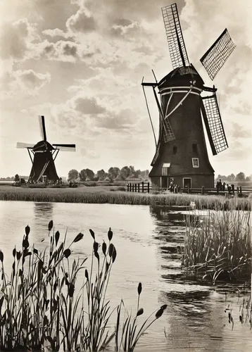 dutch windmill,kinderdijk,dutch mill,dutch landscape,the windmills,windmills,historic windmill,windmill,north holland,holland,old windmill,polder,the netherlands,wind mill,dutch,wind mills,friesland,nederland,netherlands,mill,Illustration,Realistic Fantasy,Realistic Fantasy 21