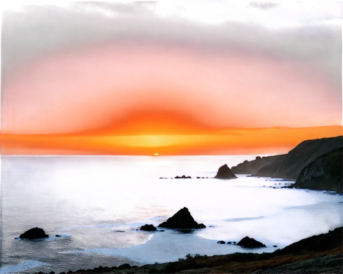 coast sunset,esalen,montara,wildcoast,pentire,sutro,cliff coast,ektachrome,seascape,trevose,coastal landscape,muchalls,broadhaven,solva,perranporth,pigeon point,belcove,sceleton coast,ouessant,portreath,Conceptual Art,Fantasy,Fantasy 13