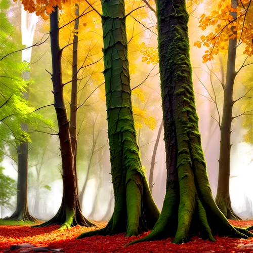 autumn forest,germany forest,beech trees,deciduous forest,fairytale forest,foggy forest,forest landscape,mixed forest,autumn background,beech forest,chestnut forest,autumn trees,autumn scenery,autumn landscape,forest floor,forest glade,green forest,enchanted forest,forest background,fir forest,Art,Artistic Painting,Artistic Painting 45