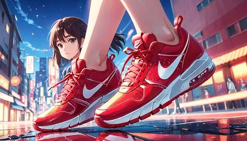 red shoes,running shoes,kayano,sneakers,nike,sneaker,running shoe,athletic shoe,llenn,athletic shoes,red string,fire red,runners,asics,runner,nike free,anime japanese clothing,shoes icon,kicks,free running,Anime,Anime,Realistic