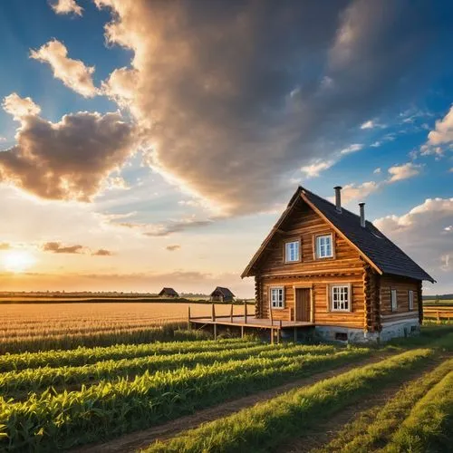 木屋, 农田, 蓝天, 白云, 黄金时段,danish house,home landscape,icelandic houses,lonely house,farm house,little house,small house,dutch landscape,wooden house,ostrobothnia,nordjylland,beautiful home,nordfriesland,co